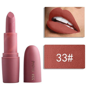 Miss Rose Matte Lipstick for Women Cosmetics Sexy Batom Mate Waterproof Long-lasting Nude Red Lips Makeup Levre Pintalabios Lady