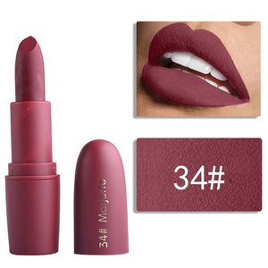 Miss Rose Matte Lipstick for Women Cosmetics Sexy Batom Mate Waterproof Long-lasting Nude Red Lips Makeup Levre Pintalabios Lady