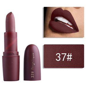 Miss Rose Matte Lipstick for Women Cosmetics Sexy Batom Mate Waterproof Long-lasting Nude Red Lips Makeup Levre Pintalabios Lady