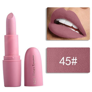 Miss Rose Matte Lipstick for Women Cosmetics Sexy Batom Mate Waterproof Long-lasting Nude Red Lips Makeup Levre Pintalabios Lady