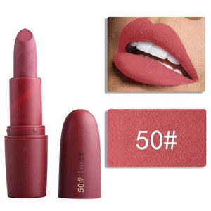 Miss Rose Matte Lipstick for Women Cosmetics Sexy Batom Mate Waterproof Long-lasting Nude Red Lips Makeup Levre Pintalabios Lady