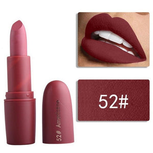 Miss Rose Matte Lipstick for Women Cosmetics Sexy Batom Mate Waterproof Long-lasting Nude Red Lips Makeup Levre Pintalabios Lady