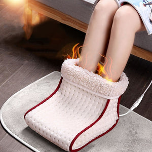 Cosy Heated Plug-Type Electric Warm Foot Warmer Washable Heat 5 Modes Heat Settings Warmer Cushion Thermal Foot Warmer Massage