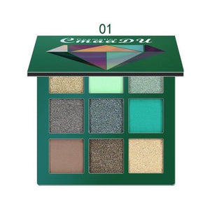 9 Colors Diamond Glitter Eyeshadow Pallete Matte Shimmer Powder Eye Shadow Waterproof Long-lasting Pigment Cosmetics Eye Makeup