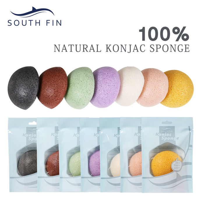 7 Colors Natural Konjac Sponge Konnyaku Facial Puff Face Clean Washing Sponge Exfoliator Cleansing Sponge Puff Facial Cleanser