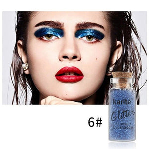 Chic 12 Colors Glitter Eye Shadow Cosmetics Makeup Diamond Lips Loose Eyes Pigment Powder Woman Cosmetics Make Up Eyeshadow