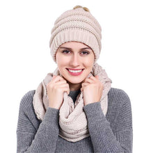 Load image into Gallery viewer, ponytail beanies &amp; scarf sets