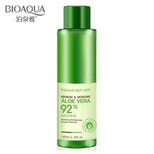 BIOAQUA aloe vera smoothing face toner oil control pores brightens skin color face skin care repairing moisturizing remove acne