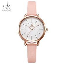 Load image into Gallery viewer, Shengke Simple Elegant Women Watches 2018 Yellow Leather Strap Quartz Wristwatch for Woman Clock Luxury Ladies Watch reloj mujer