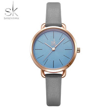 Load image into Gallery viewer, Shengke Simple Elegant Women Watches 2018 Yellow Leather Strap Quartz Wristwatch for Woman Clock Luxury Ladies Watch reloj mujer