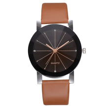 Load image into Gallery viewer, GENEVIVIA Luxury Brand Men&#39;s Watch Quartz Dial Clock Leather Wrist Watch Round Case Stainless Steel Business Wristwatch