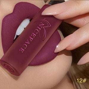 24 Color Lipstick Makeup Lips Matte Long-lasting Waterproof Liquid Lip Gloss Nude Cosmetic Mate Non-stick Cup Lipsticks