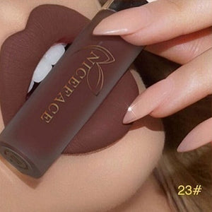 24 Color Lipstick Makeup Lips Matte Long-lasting Waterproof Liquid Lip Gloss Nude Cosmetic Mate Non-stick Cup Lipsticks