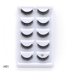 NEW 1/3/5 pairs Fake Mink Eyelashes 3D Natural False Eyelashes 3d Mink Lashes Soft Eyelash Extension Makeup Kit Cilios