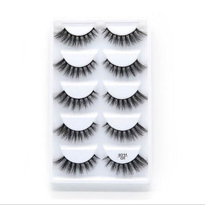 NEW 1/3/5 pairs Fake Mink Eyelashes 3D Natural False Eyelashes 3d Mink Lashes Soft Eyelash Extension Makeup Kit Cilios