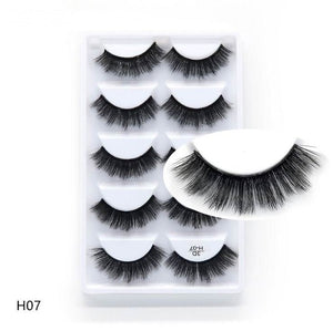 NEW 1/3/5 pairs Fake Mink Eyelashes 3D Natural False Eyelashes 3d Mink Lashes Soft Eyelash Extension Makeup Kit Cilios