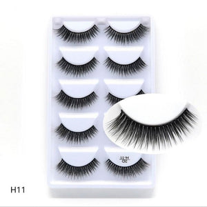 NEW 1/3/5 pairs Fake Mink Eyelashes 3D Natural False Eyelashes 3d Mink Lashes Soft Eyelash Extension Makeup Kit Cilios