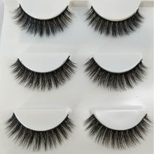 Load image into Gallery viewer, NEW 1/3/5 pairs Fake Mink Eyelashes 3D Natural False Eyelashes 3d Mink Lashes Soft Eyelash Extension Makeup Kit Cilios