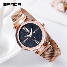 Load image into Gallery viewer, SANDA Modern Fashion Watch Women Mesh Stainless Steel Ladies Watches Top Brand Luxury High Quality Wristwatch Gift for Female