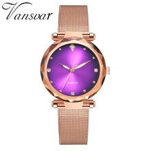 Load image into Gallery viewer, Vansvar Modern Fashion Quartz Watch Men Women Mesh Watch High Quality Casual Wristwatch Gift for Female 533