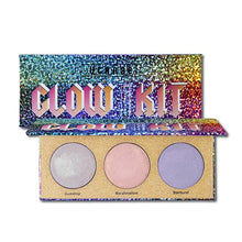 Load image into Gallery viewer, UCANBE 3 Color Duo-chrome Holographic Eyeshadow Palette Pigmented Powder Shimmer Metallic Eye Shadow Kit Makeup Shine Eyeshadow