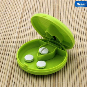 1Pc Portable Organizer For Medicine Splitter Hold Storage Box Pill Tablet Pill Cutter Divider