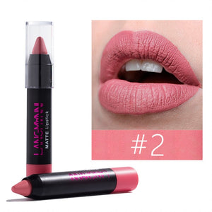 langmanni Maquiage 12color matte lipstick Waterproof Nude Velvet lipstick sexy Beauty Long-lasting batom Red Lips tint Cosmetic