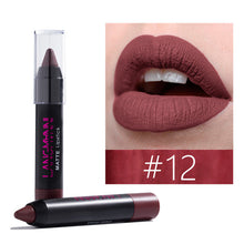 Load image into Gallery viewer, langmanni Maquiage 12color matte lipstick Waterproof Nude Velvet lipstick sexy Beauty Long-lasting batom Red Lips tint Cosmetic