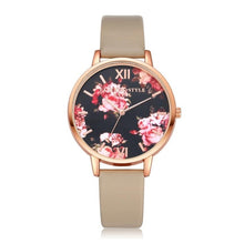 Load image into Gallery viewer, Lvpai Women Watch Casual Flower Printed Clock Faux Leather Bracelet Roman Ladies Dress Watch Quartz Wristwatch Relogio feminino