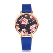 Load image into Gallery viewer, Lvpai Women Watch Casual Flower Printed Clock Faux Leather Bracelet Roman Ladies Dress Watch Quartz Wristwatch Relogio feminino