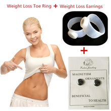 Load image into Gallery viewer, Magnetic Slimming Earrings+Toe Rings Slimming Patch Lose Weight Magnetic Health Jewelry Magnets Of Lazy Paste Slim Patch