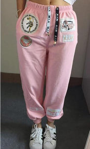 2019 New Arrival Women Pants Casual Hip Hop Wide Leg Pants For Women Long Loose Pink Pants Classic Pant Preppy