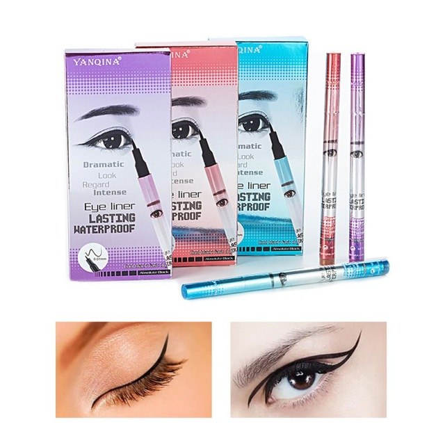 3 Color Black Waterproof Eyeliner Pencil Sweat-proof Long-lasting Liquid Eye Liner Pen Pencil Make Up Tool Random Color 3003